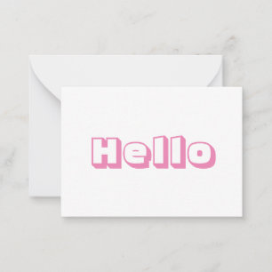 Conseil Bonjour, audacieuse carte blanche rose moderne