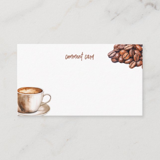 Conseil Carte de commentaire Café et conversation (Devant)