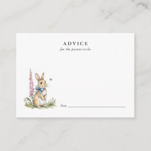 Conseil Carte de conseils bébé lapin aquarelle mignonne