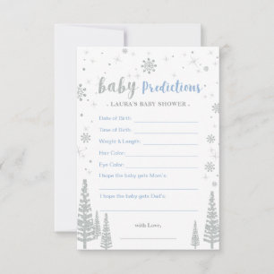 Conseil Carte de Prédictions Bébé - Jeu de Baby Shower d'H