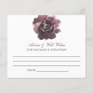 Conseil Carte Mariage Automne Floral Vin Rust Élég