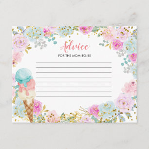 Conseil Carte Pastel Vanilla Crème glacée Floral