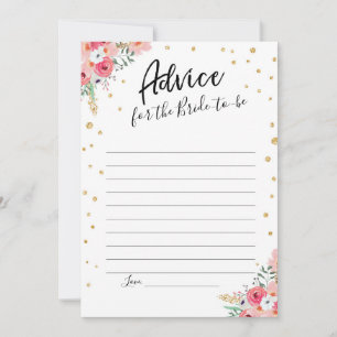 Conseil Carte rose Floral or Fête des mariées de v