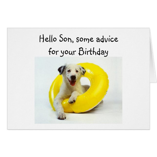 CONSEIL D'ANNIVERSAIRE "FILS" ANNIVERSAIRE (Devant horizontal)