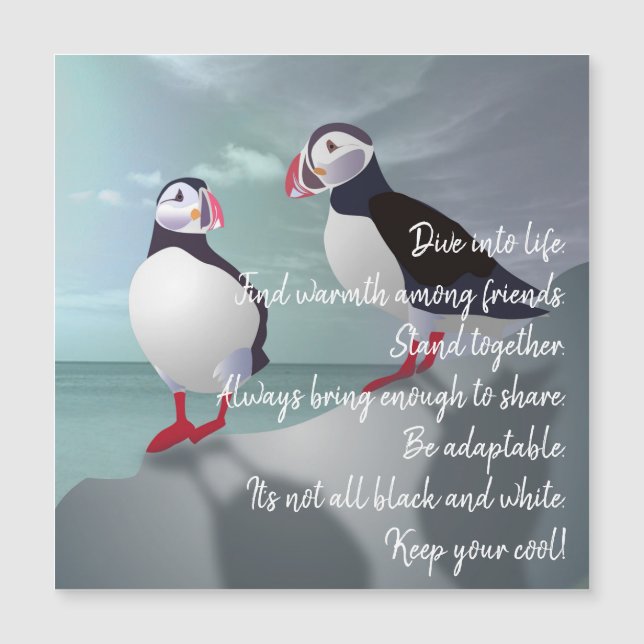 Conseil d'une carte magnétique Puffin Design (Devant)