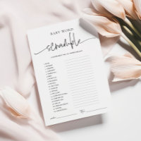 EMERY Whimsi Word Scramble Baby shower Carte de je
