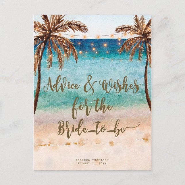 conseil et souhaits pour la mariée d'être des cart (Devant)