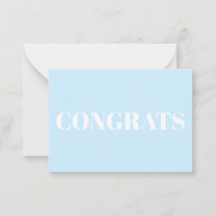 Conseil Félicitations, Félicitations, carte blanche bleu c