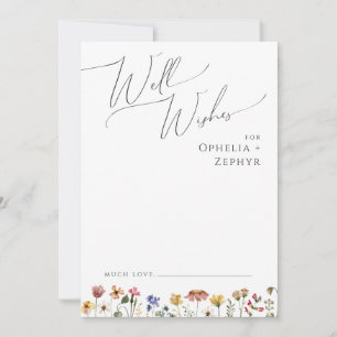 Conseil Fleur sauvage coloré   Carte de voeux de Mariage