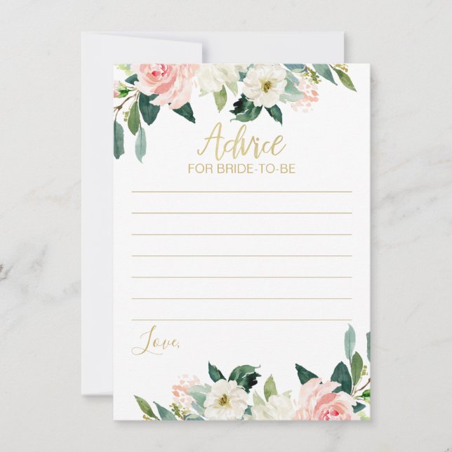 Conseil floral floue à la carte de mariée à deveni (Devant)