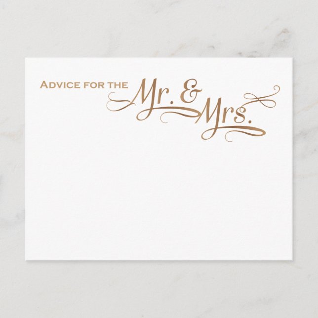 Conseil mariage pour la police d'or M et Mme (Devant)