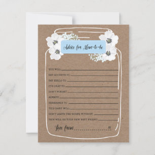 Conseil pour la carte de jeu de Baby shower mommy-