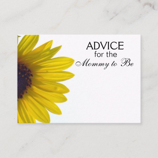 Conseil pour la maman d'être des cartes tournesol  (Devant)