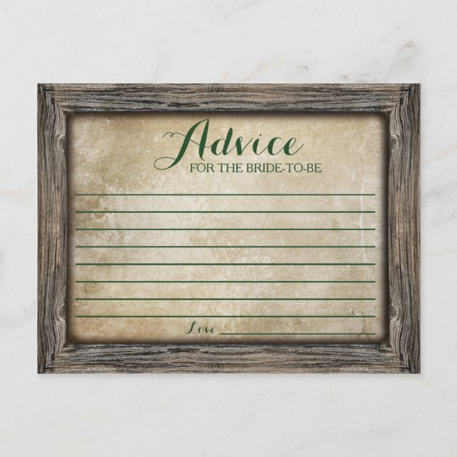Conseil pour la mariée | Carte de calligraphie rus (Devant)