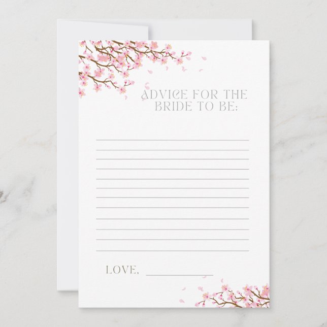 Conseil pour la mariée d'être la carte de fleurs d (Devant)