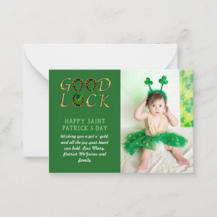 Conseil Saint Patrick Salutation BUDGET Carte photo