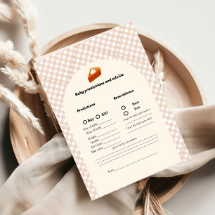 Conseil Thanksgiving baby prédiction Baby shower jeu Carte