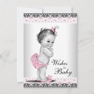 Conseil Vœux pour carte de bébé Fille de douche bébé