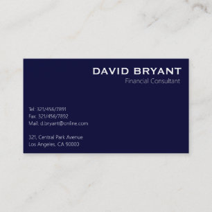 Conseiller financier - cartes de visite