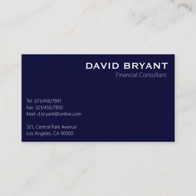 Conseiller financier - cartes de visite (Devant)