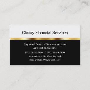 Conseiller financier classique Cartes de visite