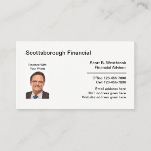 Conseiller financier professionnel Carte de visite