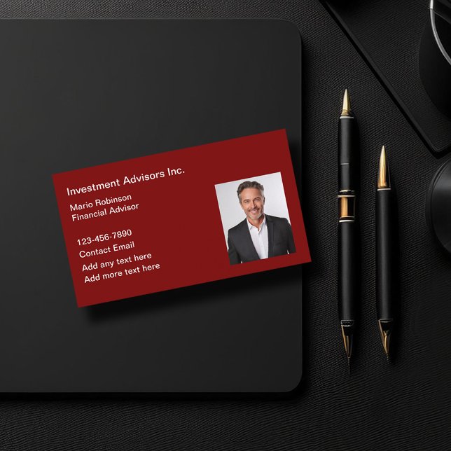 Conseiller financier professionnel Carte de visite (Créateur téléchargé)