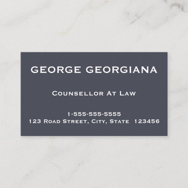Conseiller Minimal Et Élégant Au Carte de visite D (Devant)