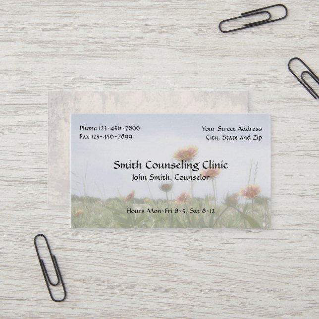 Conseiller Psychologue Carte de visite en santé me (Devant/Arrière en situation)