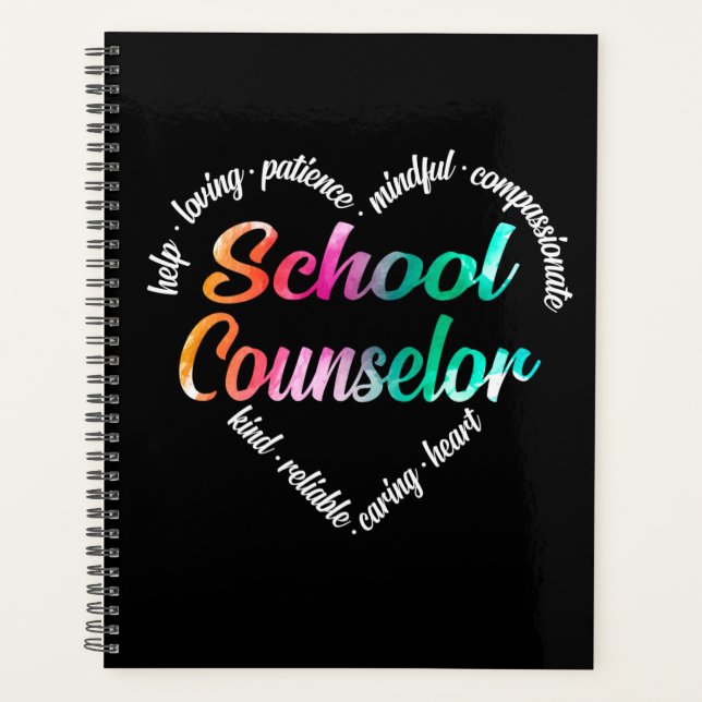 Conseiller scolaire Mot de coeur Nuage Aquarelle (Devant)