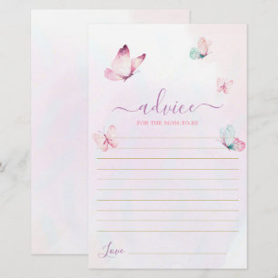 Conseils aux papillons pour la maman d'être carte