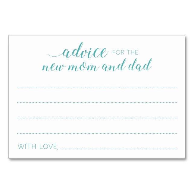 Conseils Cartes Nouveau Maman Papa Baby shower Tur (Devant)