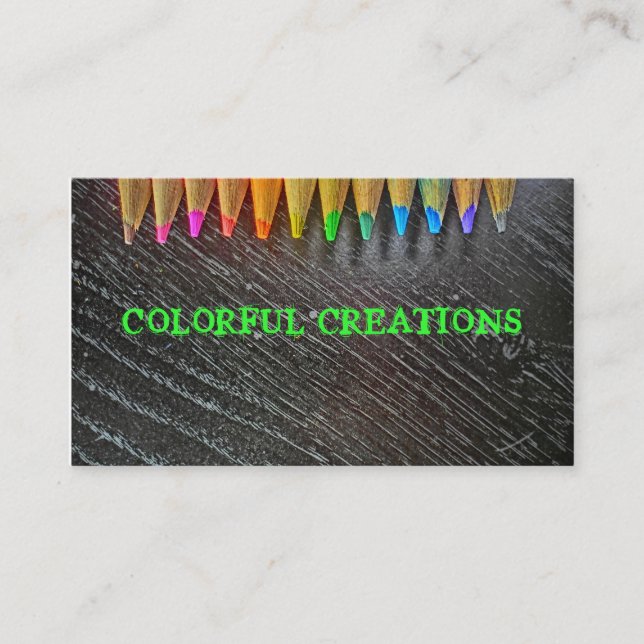 Conseils de crayon coloré cartes de visite personn (Devant)