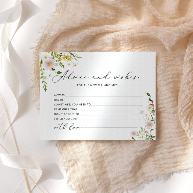 Conseils et souhaits fleur sauvage carte de douche (Créateur téléchargé)