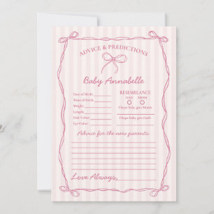 Conseils pour la carte de Baby shower de coquette