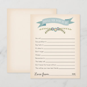 Conseils pour la carte de jeu pour Baby shower à v