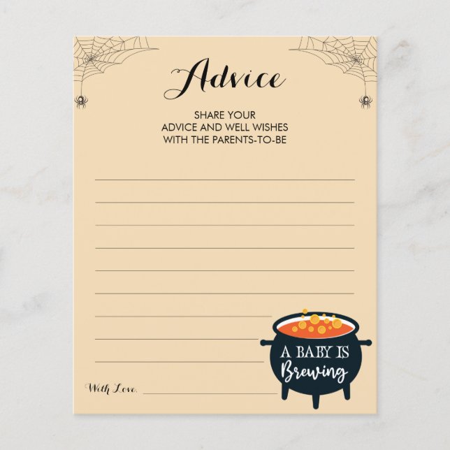 Conseils pour les parents à être Halloween Cartes  (Devant)