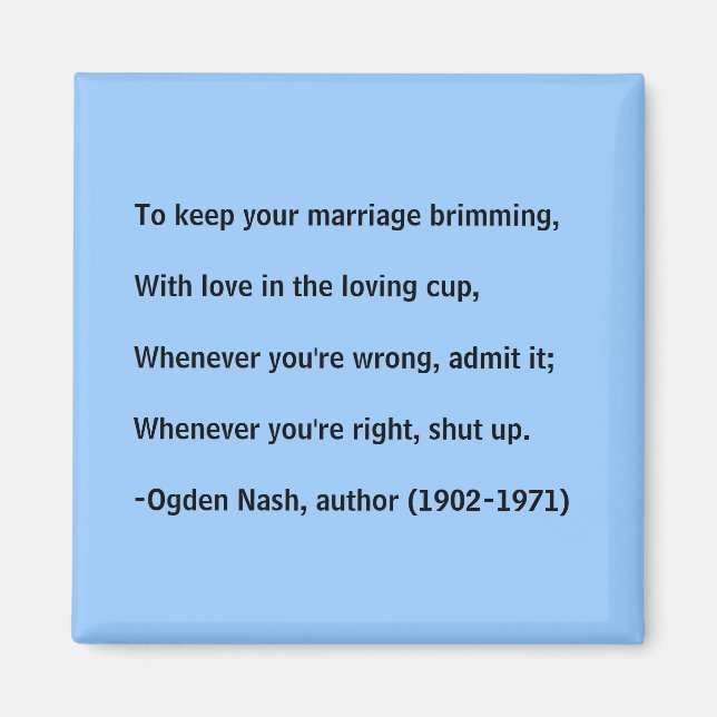 Conseils sur le mariage - aimant (Devant)