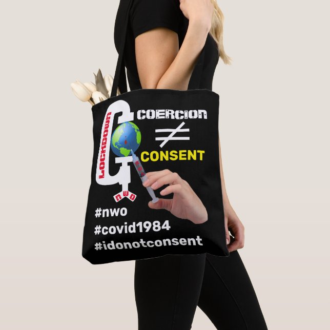 Consent not coercion Tote Bag (Close Up)