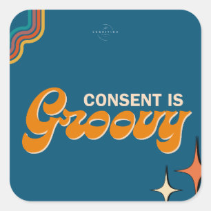 Consent Square Sticker