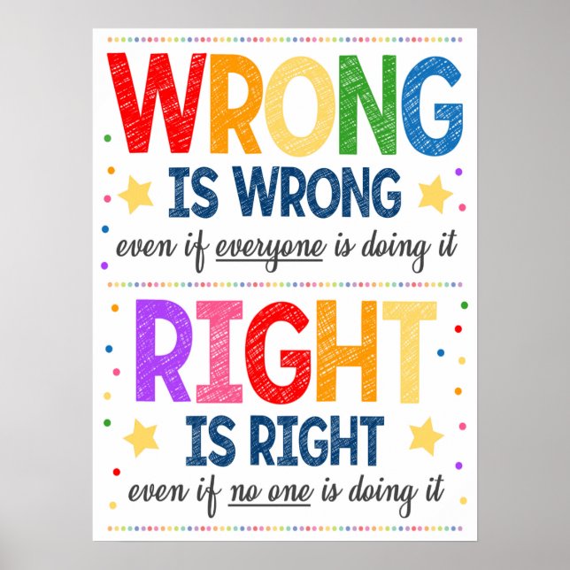 Conséquences Poster en salle de classe Arc-en-ciel (Devant)