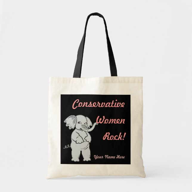 Conservataive Women Rock Personalized Bag (Front)