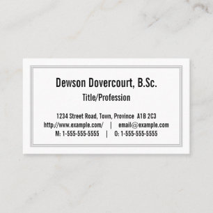 Conservateur, Carte de visite Dapper