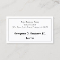 Conservateur, simple et simple Carte de visite