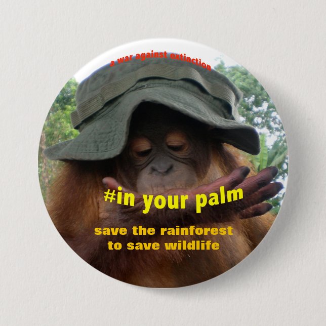 Conservation Activist for Animal Welfare 3 Inch Round Button (Front)