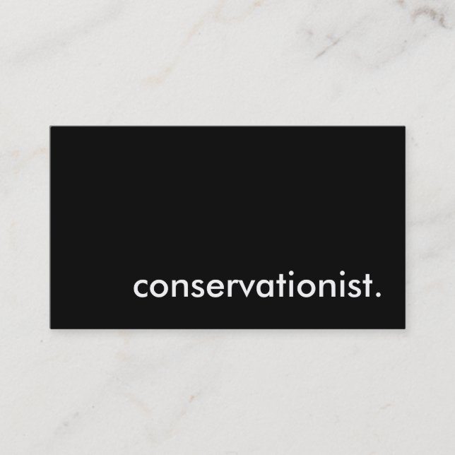 conservationist. business card (Front)