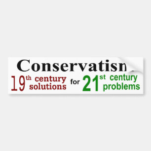 Conservatism 19 bumper sticker