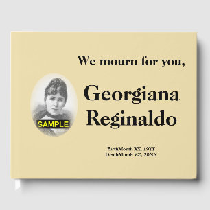 Conservative and Elegant Funeral Guest Book
