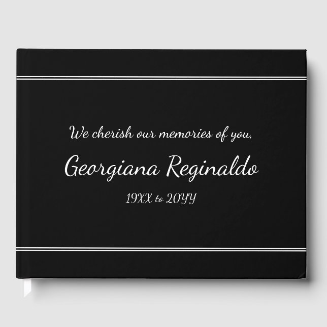 Conservative and Mournful Sympathies Guestbook (Front)