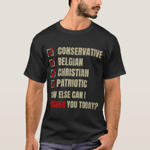 Conservative Belgian Christian Patriotic T-Shirt